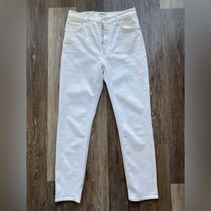 White Agolde high rise skinny jeans